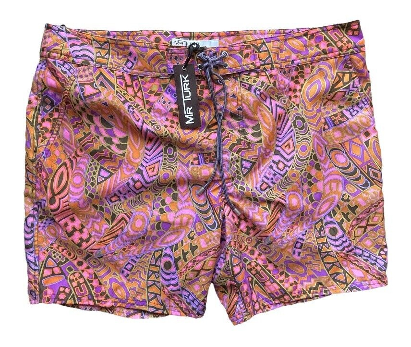 Nwt Mr. Turk Shorts Mens Size 36 San Simeon Board Short Trunks California Usa
